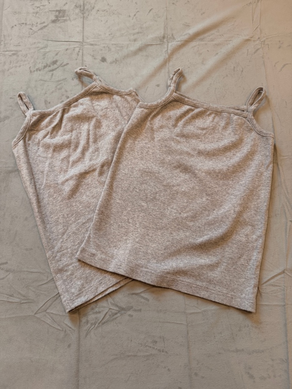 Hanna Andersson 2pcs Girls Tank Top Color Light Gray Size 120/130cm